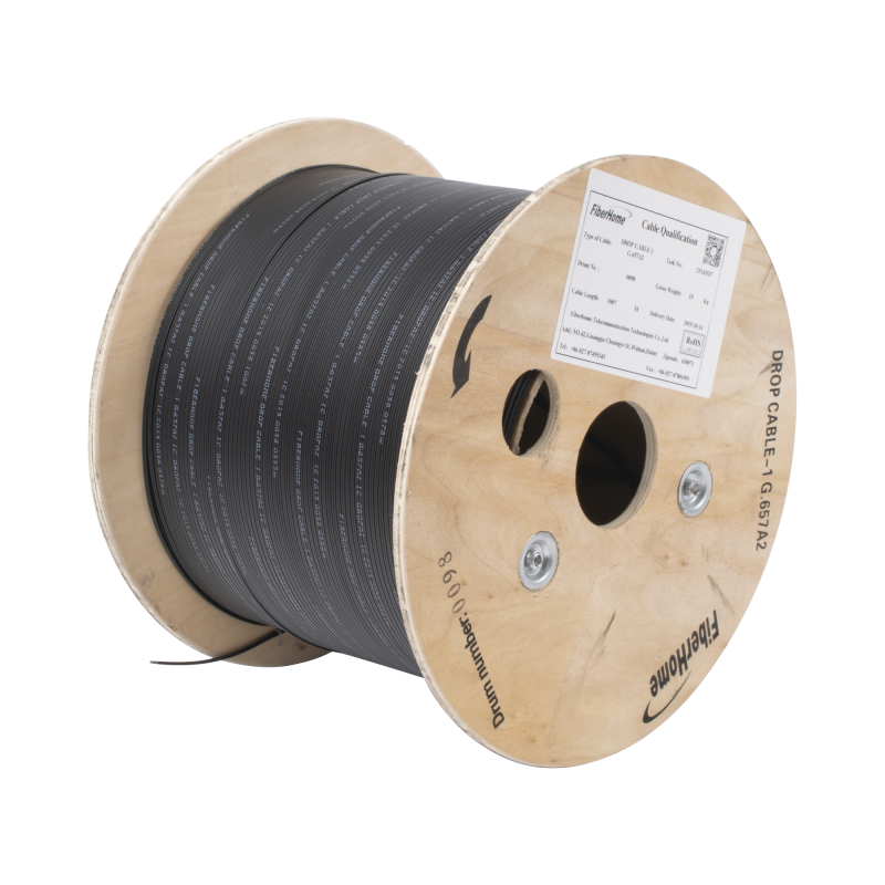 Fibra óptica drop G.657A2 de 1 km