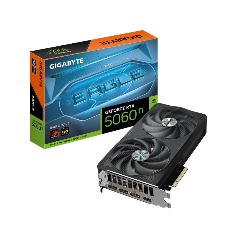 Tarjeta de Video GIGABYTE GeForce RTX 5060 Ti Eagle OC 8GB GDDR7 PCIe 5.0