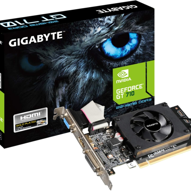 Tarjeta de Video GIGABYTE GeForce GT 710 2GB DDR3 PCIe 2.0