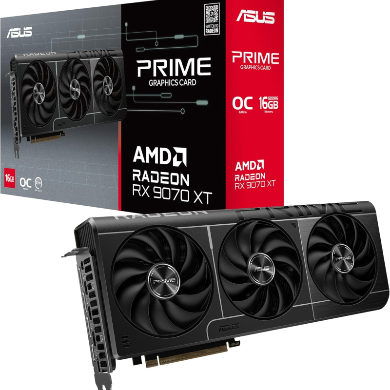 Tarjeta de Video ASUS PRIME Radeon RX 9070 XT OC 16GB GDDR6 PCIe 5.0