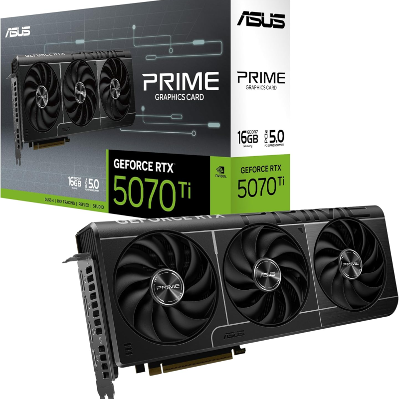 Tarjeta de Video ASUS PRIME GeForce RTX 5070 Ti 16GB GDDR7 PCIe 5.0