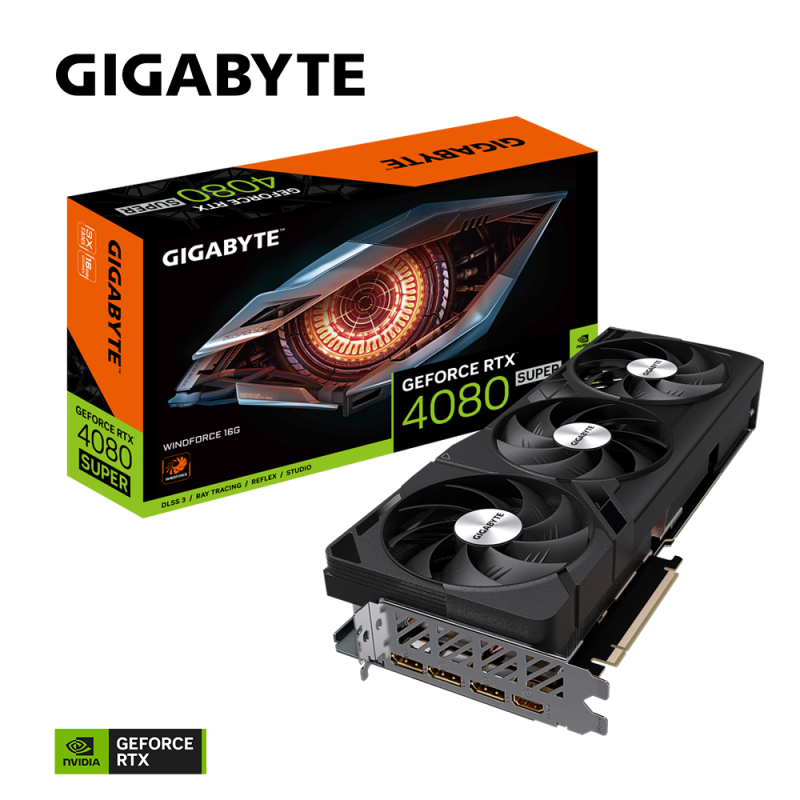 Tarjeta de Video GIGABYTE GeForce RTX 4080 SUPER WINDFORCE 16GB GDDR6X PCIe 4.0
