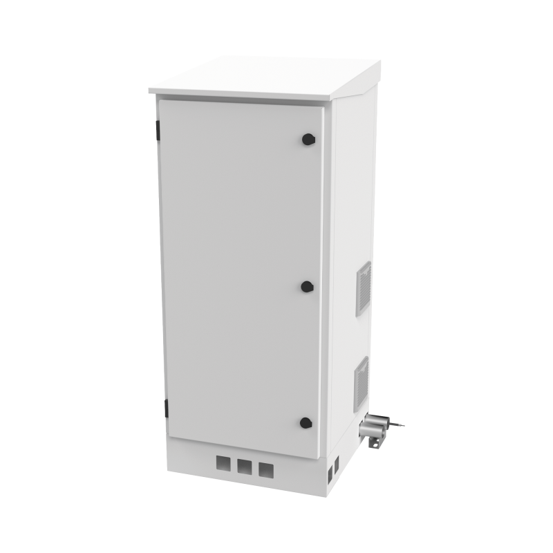 Gabinete Exterior 16U con Ventilación y Espacio para Baterías