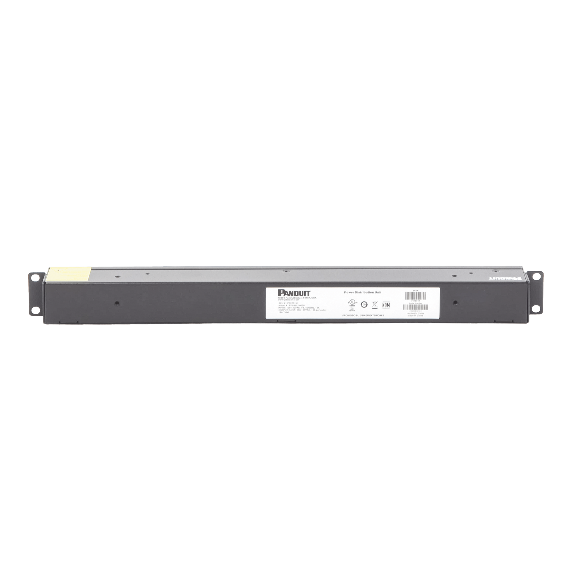 PDU Horizontal Panduit P12B01M 12 Contactos NEMA 1U Rack 19" - Image 4